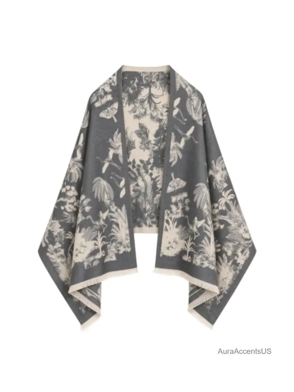 Pashmina Shawl Wrap for Women Reversible Floral Lightweight Scarf